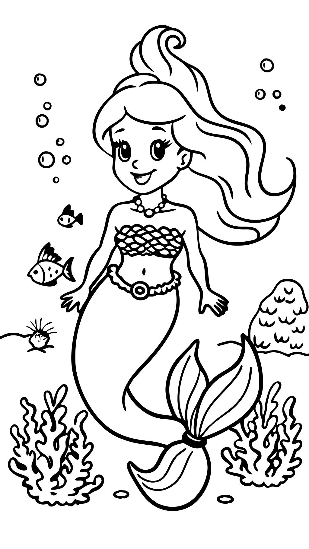 ariel mermaid coloring pages